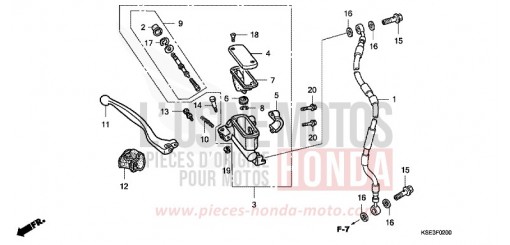 MAITRE-CYLINDRE FREIN AV. CRF150RB7 de 2007